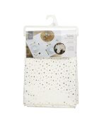 Tovaglia con motivo a stelle bianco/oro dorato - 250x140 cm