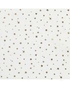 Tovaglia con motivo a stelle bianco/oro dorato - 250x140 cm