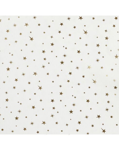 Nappe motif étoile dorée blanc/doré - 250x140 cm