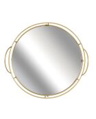 Plateau de presentation miroir gris - 34x32x8.8 cm