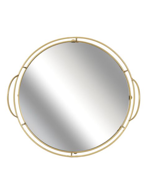 Plateau de presentation miroir gris - 34x32x8.8 cm