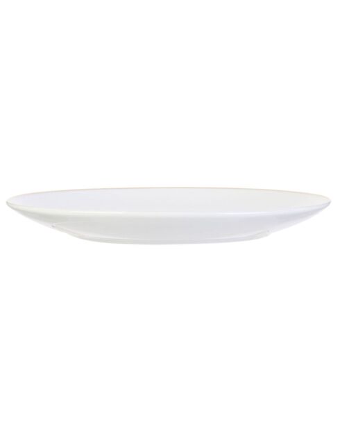 6 Assiettes en Porcelaine Liseré doré blanc/doré - D.20.3 cm