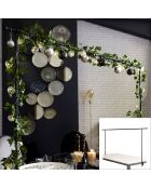 Barre déco de table ajustable noire - 250x90 cm