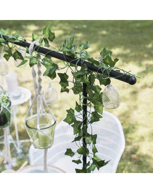 Barre déco de table ajustable noire - 250x90 cm