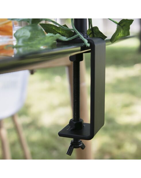 Barre déco de table ajustable noire - 250x90 cm