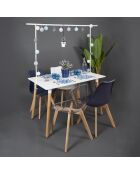 Barre déco de table ajustable blanche - 250x90 cm