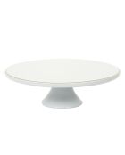 Support à gateau en Porcelaine liseré doré blanc/doré - D.31 cm