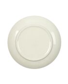 12 Assiettes Cottage en Porcelaine blanc/gris - D.20 cm