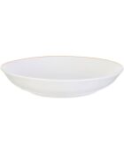 6 Assiettes creuses en Porcelaine Liseré doré blanc/doré - D.21.3 cm