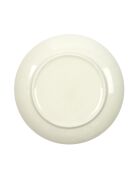 6 Assiettes Cottage en Porcelaine blanc/bordeaux - D.25 cm