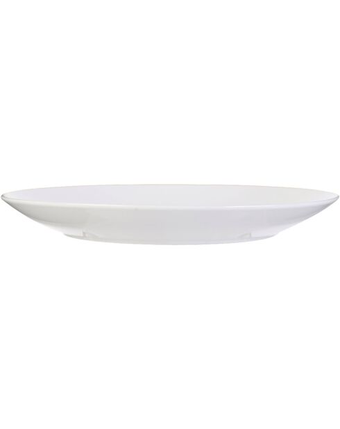 6 Assiettes en Porcelaine Liseré doré blanc/doré - D.27 cm