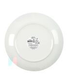 6 Assiettes en Porcelaine Liseré doré blanc/doré - D.27 cm