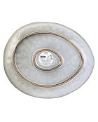 6 Assiettes galet Au Grès du temps grises - D.27.5 cm