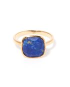 Bague Sia Lapis en laiton doré