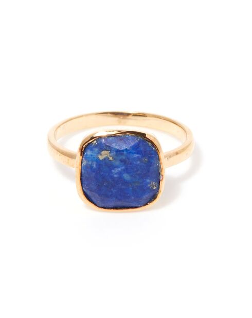 Bague Sia Lapis en laiton doré