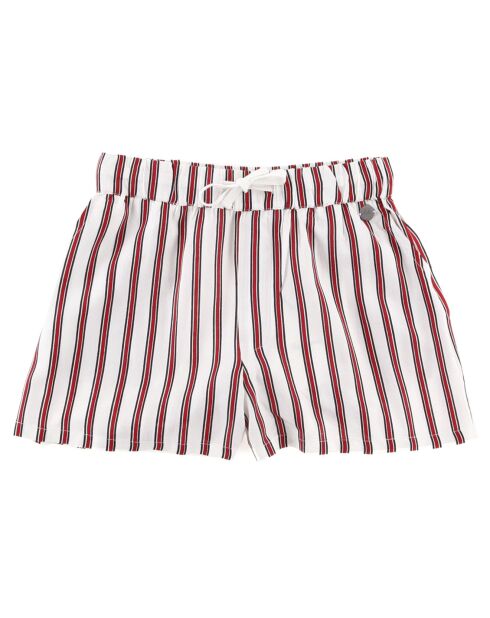 Weiß/rot gestreifte Lala Shorts