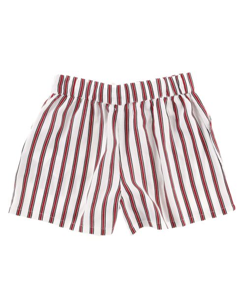 Weiß/rot gestreifte Lala Shorts
