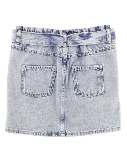 Jupe en Jean Carole paperbag bleue