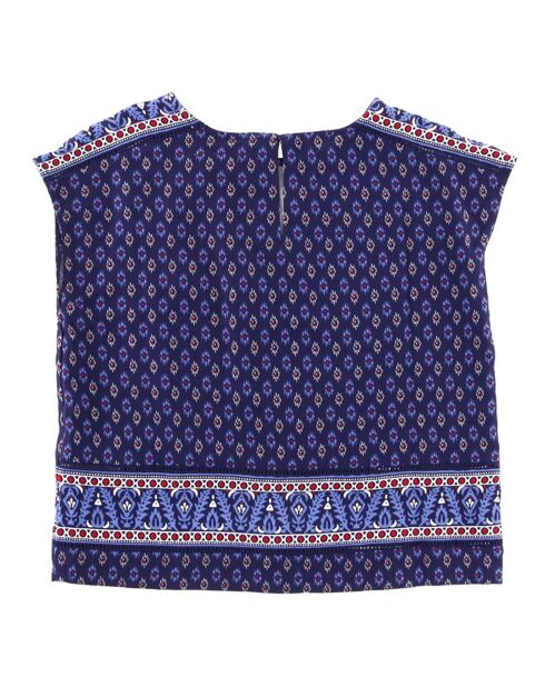 Top Elsita à motif bleu