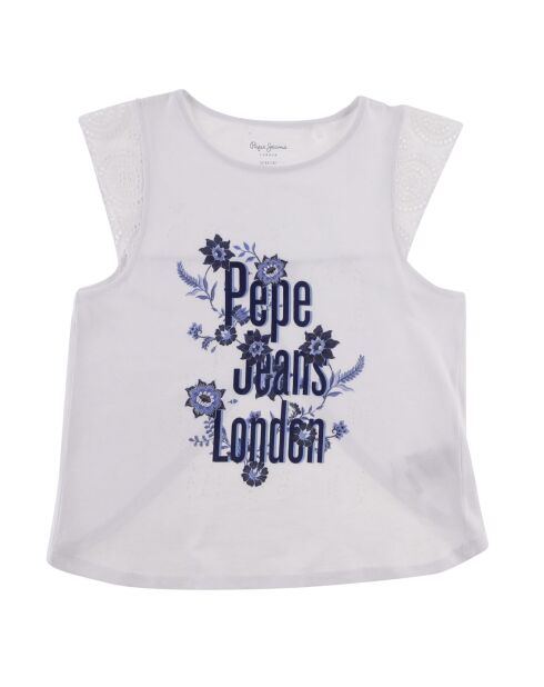 T-Shirt Paige logo détail dos blanc