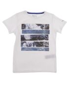 T-Shirt bande mer surf kelly blanc