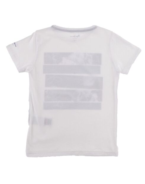 T-Shirt bande mer surf kelly blanc