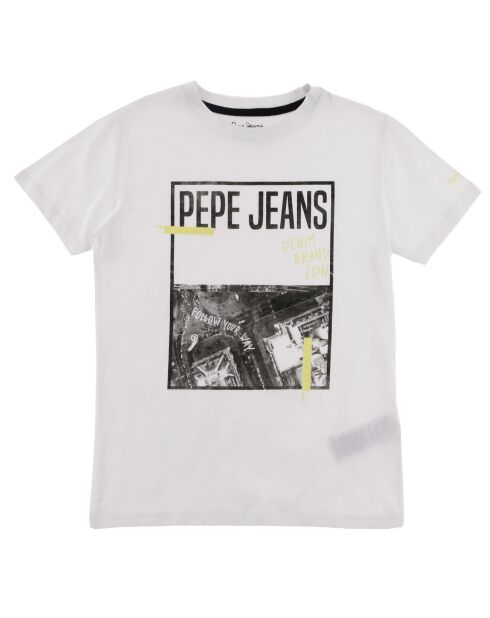 T-Shirt pepe print crispin blanc