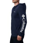 Sweat zippé à capuche M Columbia Logo Fleece bleu marine