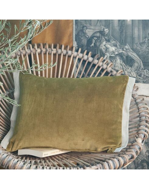 Kussenhoes Medicis olijfgroen - 35x50 cm