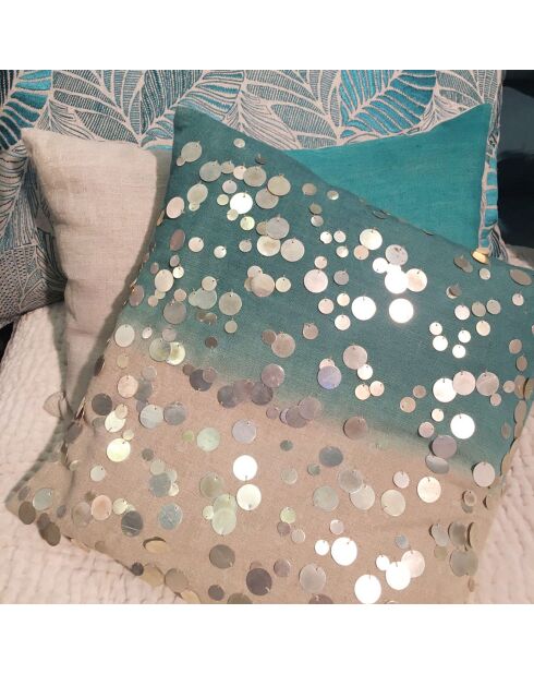 Funda de cojín Gipsy Tie & Dye azul - 40x40 cm