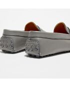 Mocassins en Cuir Lisse Noa  gris