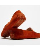 Mocassins en Velours de Cuir Nola  terracotta