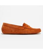 Mocassins en Velours de Cuir Nola  camel