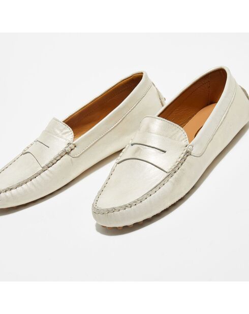 Mocassins en Cuir Laminé Milla dorés