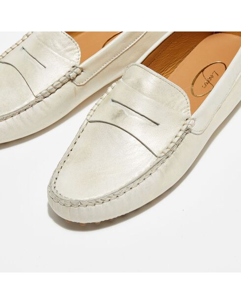 Mocassins en Cuir Laminé Milla dorés