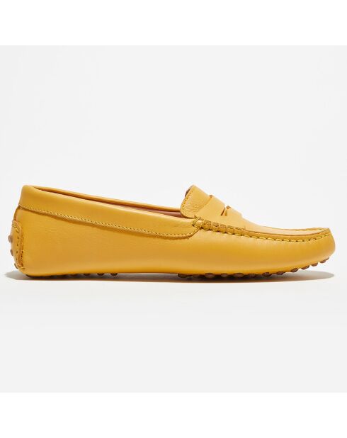 Mocassins en Cuir Lisse Elya  jaune twitty