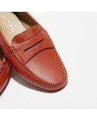 Mocassins en Cuir Lisse Elya  terracotta