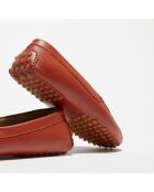 Mocassins en Cuir Lisse Elya  terracotta