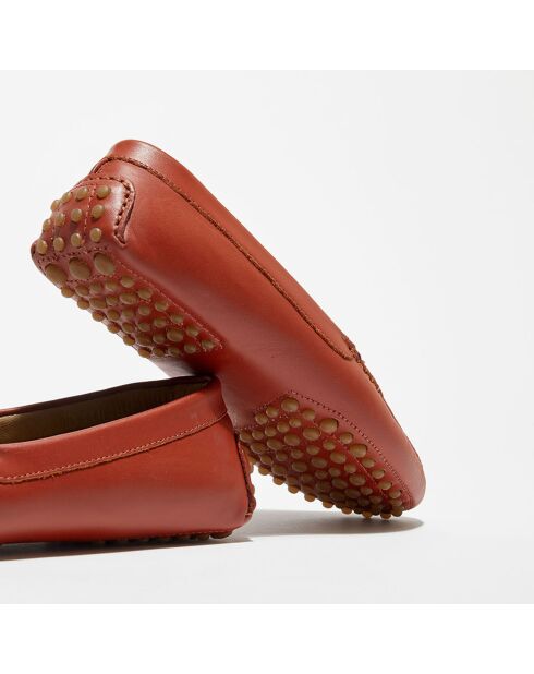 Mocassins en Cuir Lisse Elya  terracotta