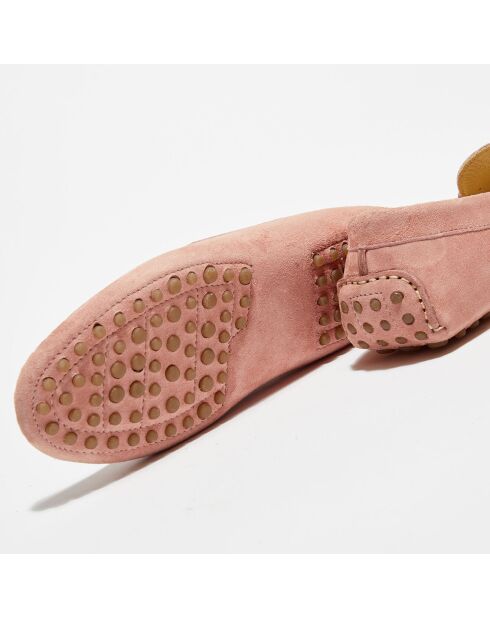 Mocassins en Velours de Cuir Miss Daim  blush