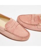 Mocassins en Velours de Cuir Miss Daim  blush