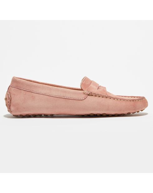 Mocassins en Velours de Cuir Miss Daim  blush