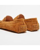 Mocassins en Velours de Cuir Miss Daim  noisette