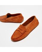 Mocassins en Velours de Cuir Miss Daim  terracota