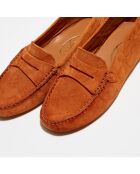 Mocassins en Velours de Cuir Miss Daim  terracota