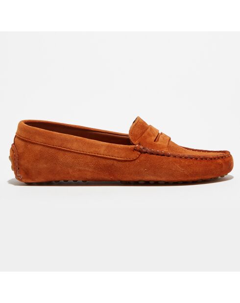 Mocassins en Velours de Cuir Miss Daim  terracota