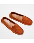 Mocassins en Velours de Cuir Miss Daim  camel