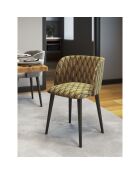 Chaise en Velours Aurora multicolore - 55x56x80 cm