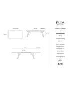 Table extensible Frida beige - 200/300x100x76 cm