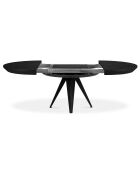 Table extensible Magnus noire - 120/220x120x76 cm